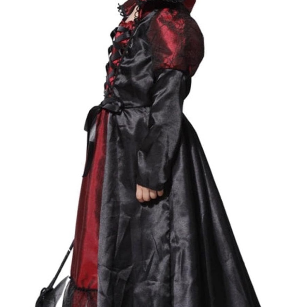 Gothic Vampire Costume for girls - Red and Black PLEASE READ description - Picture 3 of 5